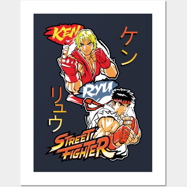 street fighter - Ryu & Ken Wall Art by Losen500